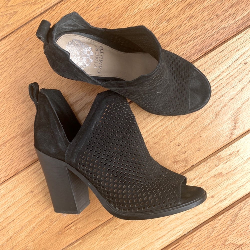 Vince Camuto black booties, size 6.5